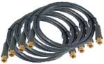 Satellite Coax Cable Package of 4 for Splitter/Diplexer
