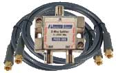 Package of (1) 1x2 high frequency splitter and 2 coax cables